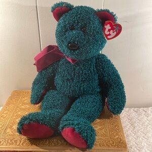 2001 Green Holiday Teddy Beanie Buddies Collection